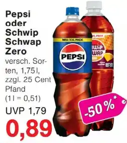 Wiglo Wunderland Pepsi oder Schwip Swap Zero Angebot