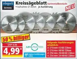 Norma scheppach Kreissägeblatt hartmetallbestückt Angebot