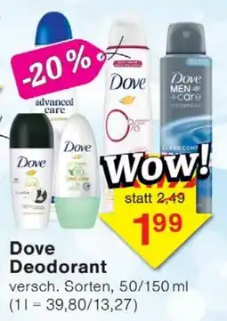 Wiglo Wunderland Dove Deodorant Angebot