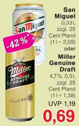 Wiglo Wunderland Miller Genuine Draft Angebot