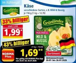 Norma Grünländer Käse Angebot