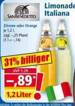 Norma San Benedetto Limonade Italiana Angebot