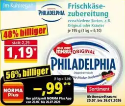 Norma Frischkäsezubereitung PHILADELPHIA Angebot