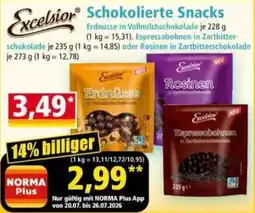 Norma Excelsior Schokolierte Snacks Angebot