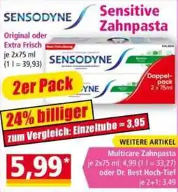 Norma SENSODYNE Sensitive Zahnpasta Angebot