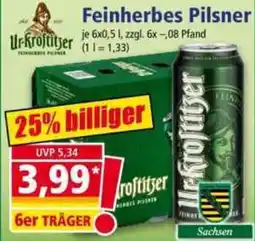 Norma Ur-Kroftitzer Feinherbes Pilsner Angebot