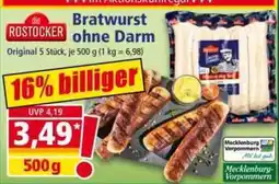 Norma die ROSTOCKER Bratwurst ohne Darm Angebot