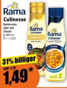 Norma Rama Culinesse Butternote oder mit Classic Angebot