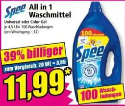 Norma Spee All in 1 Waschmittel Angebot