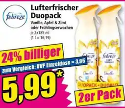 Norma febreze Lufterfrischer Duopack Angebot