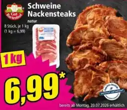 Norma Schweine Nackensteaks natur Gut Bartenhof Angebot