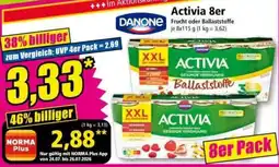 Norma Danone Activia Frucht oder Ballaststoffe Angebot