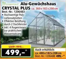 Norma Alu-Gewächshaus CRYSTAL PLUS Angebot