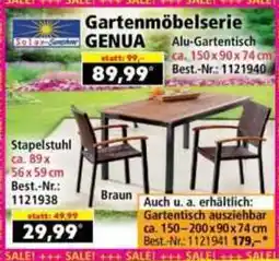 Norma Gartenmöbelserie GENUA Alu-Gartentisch Angebot