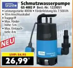 Norma Gude SchmutzwasserPumpe GS 4002 P Angebot