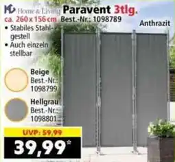 Norma Paravent 3tlg. Angebot