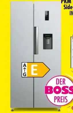 Möbel Boss PKM Side-by-Side Kühl Gefrierkombination SBS490NFWDIXJ Angebot