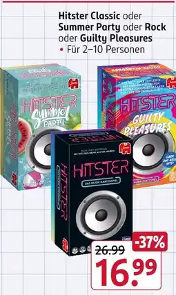 Rossmann Hitster classic oder summer party oder rock oder guilty pleasures Angebot