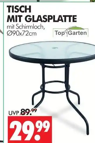 Wreesmann Top garden tisch mit glasplatte Angebot