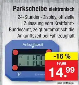 Zimmermann Parkscheibe elektronisch Angebot