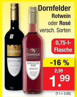 Zimmermann Dornfelder rotwein oder rosé Angebot