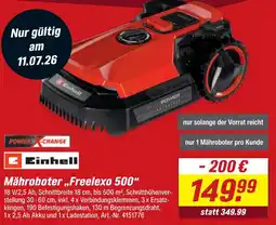 toom Baumarkt Einhell mähroboter „freelxo 500“ Angebot