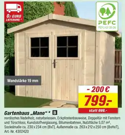 toom Baumarkt Pefc gartenhaus mano Angebot