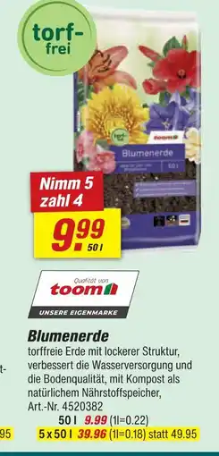 toom Baumarkt Toom blumenerde Angebot