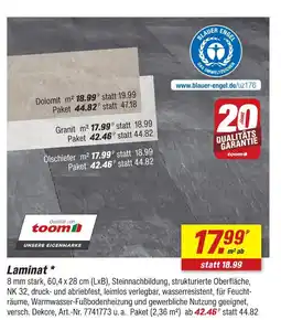 toom Baumarkt Toom laminat dolomit Angebot