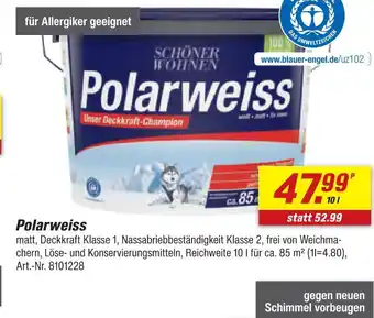 toom Baumarkt Schöner wohnen polarweiss Angebot