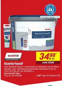 toom Baumarkt Toom komfortweiß Angebot