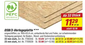 toom Baumarkt Osb/3-verlegeplatte 22 mm stark Angebot