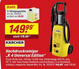 toom Baumarkt Kärcher hochdruckreiniger „k 4 universal edition“ Angebot