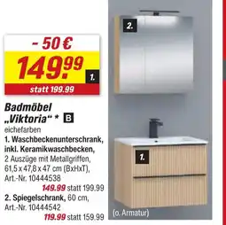 toom Baumarkt Waschbeckenunterschrank, inkl. keramikwaschbecken Angebot