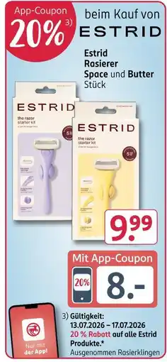 Rossmann Estrid rasierer space und butter Angebot
