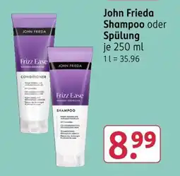 Rossmann John frieda shampoo oder spülung Angebot