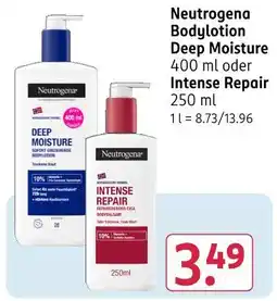 Rossmann Neutrogena bodylotion deep moisture oder intense repair Angebot