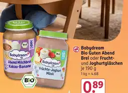 Rossmann Babydream bio guten abend brei oder frucht- und joghurtgläschen Angebot