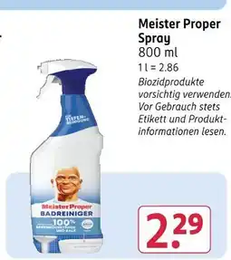 Rossmann Meister proper spray Angebot