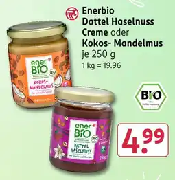 Rossmann Enerbio dattel haselnuss creme oder kokos- mandelmus Angebot