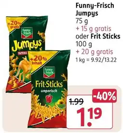 Rossmann Funny-frisch jumpys oder frit sticks Angebot
