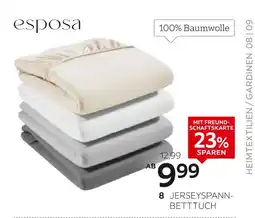 XXXLutz Esposa jersey-spannbetttuch sissi ca. 100 x 200 cm Angebot