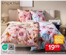 XXXLutz Esposa satin-bettwäsche-garnitur „butterfly“ ca. 135 x 200 und 80 x 80 cm Angebot