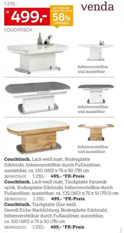 XXXLutz Venda couchtisch Angebot