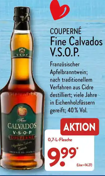 Aldi Nord Couperné Fine Calvados V.S.O.P. 0,7L Angebot