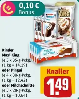 REWE Kinder Maxi King Angebot