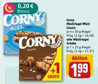 REWE Corny Müsliriegel Milch Classic Angebot
