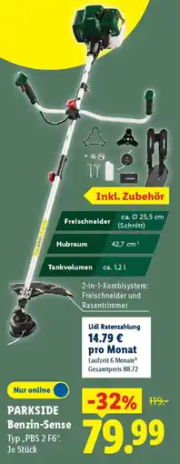 Lidl PARKSIDE Benzin-Sense Typ „PBS 2 F6". Angebot