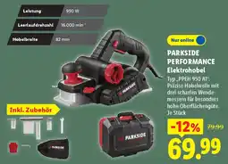 Lidl PARKSIDE PERFORMANCE Elektrohobel Typ „PPEH 950 A1". Angebot