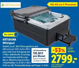Lidl ARTSAUNA Whirlpool Modell,,Oasis". Angebot